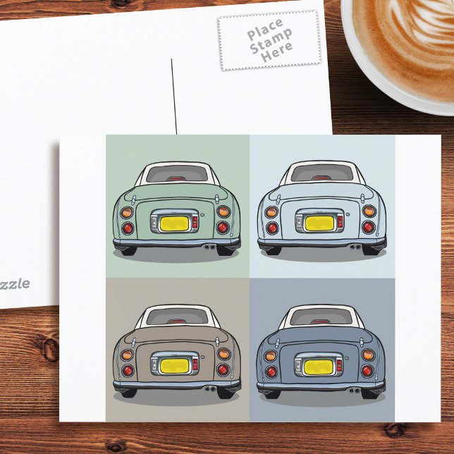 Temporadas de Figaro de postales para coches (Fun figgy postcard to send to your car, or your friends)