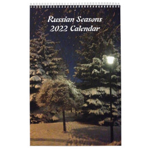Temporadas rusas Calendario pequeño de una página,