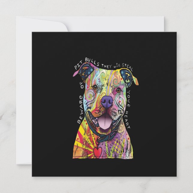 ten cuidado con los perros Pitbull que te robarán  (Anverso)