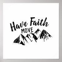Ten Faith Move Mountains Palabra cristiana Arte