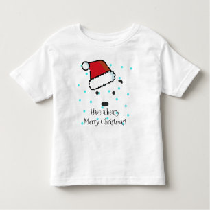 "Ten un beary Feliz Navidad", camiseta de un niño 
