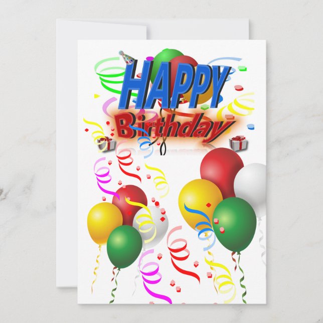 Ten un cumpleaños feliz y colorido (Anverso)