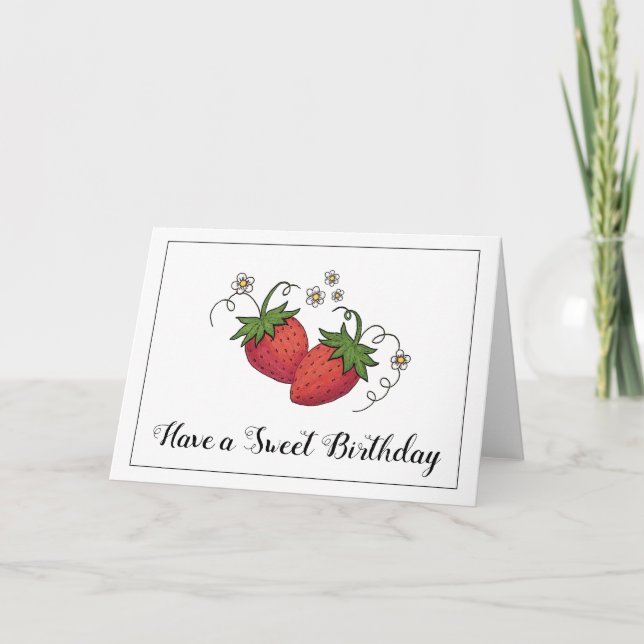 "Ten un dulce cumpleaños" Tarjeta de bienvenida de (Anverso)