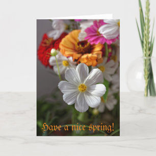 Ten una buena tarjeta de saludo de primavera