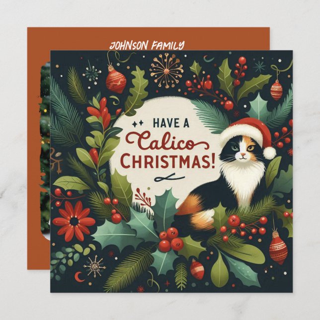 Ten una corona de Navidad calica (Anverso / Reverso)