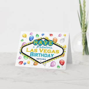 ¡Ten Una Fabulosa Tarjeta De Cumpleaños De Las Veg
