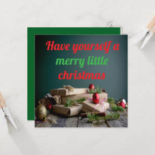Ten una pequeña y alegre tarjeta de Navidad