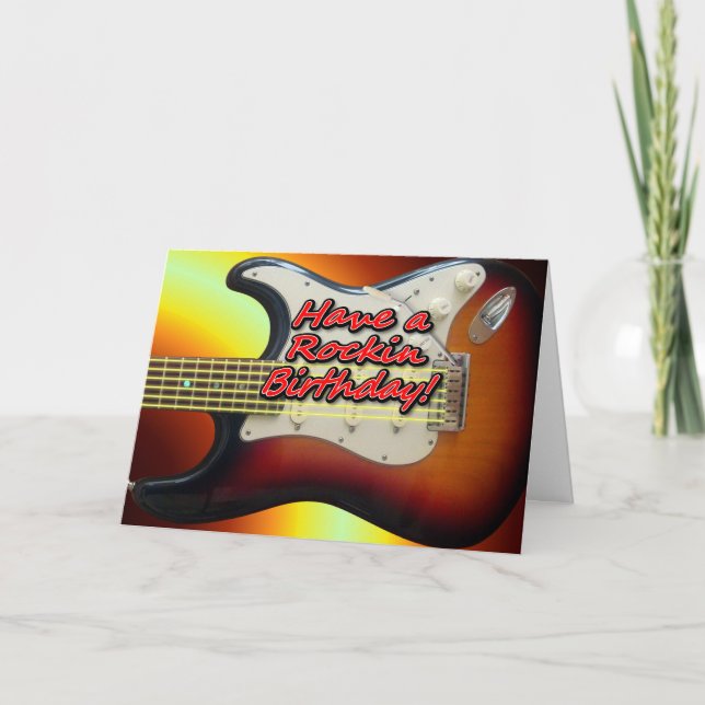 Ten una tarjeta de cumpleaños de Rockin (Anverso)