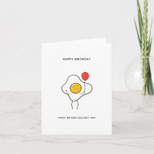Ten una tarjeta de cumpleaños Egg-cellente