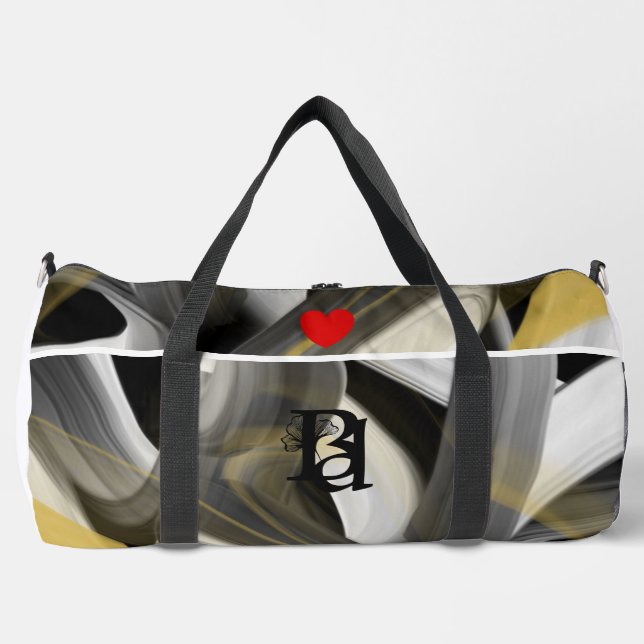 Tendencia de Bolsa de Duffel Grande Blanco Resumen (Anverso)