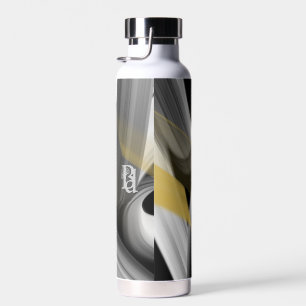Tendencia de botellas de agua Resumen Art Black Wh