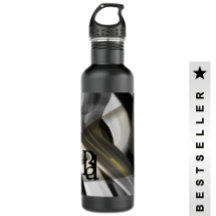 Tendencia de botellas de agua Resumen Art Black Wh