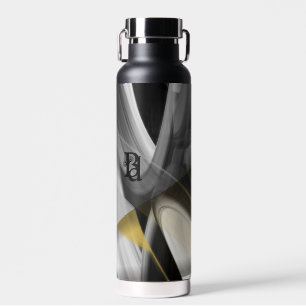 Tendencia de botellas de agua Resumen Art Black Wh