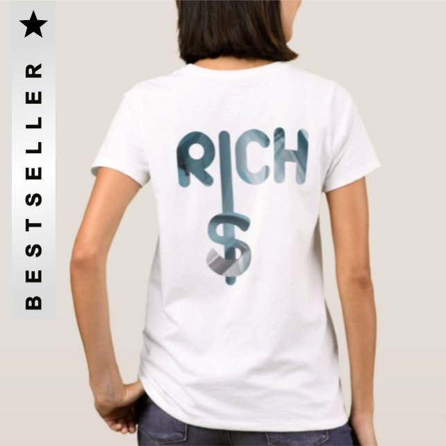 Tendencia de camiseta impresa en reverso RICH Resu (Subido por el creador)