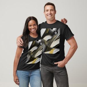 Tendencia de camisetas Resumen Art Black White Gol