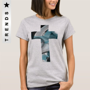 Tendencia de camisetas Resumen Océano Azul