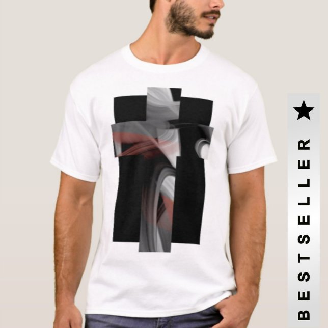 Tendencia de camisetas Resumen Polvo Blanco Negro (Subido por el creador)