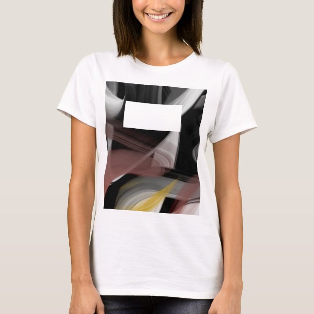 Tendencia de camisetas Resumen Polvo Blanco Negro (Anverso)