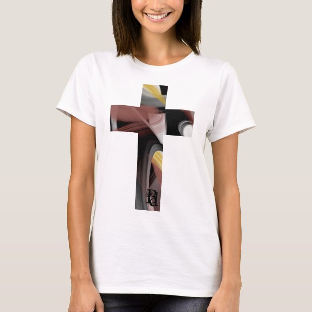 Tendencia de camisetas Resumen Polvo Blanco Negro (Anverso)