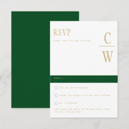 Tendencia de la Boda Verde de Oro Esmeralda RSVP