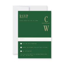 Tendencia de la Boda Verde de Oro Esmeralda RSVP