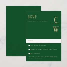 Tendencia de la Boda Verde de Oro Esmeralda RSVP