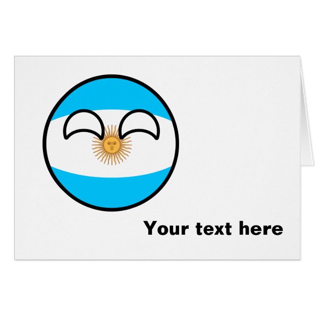 Tendencia divertida Geeky Argentina Countryball (Anverso (Horizontal))