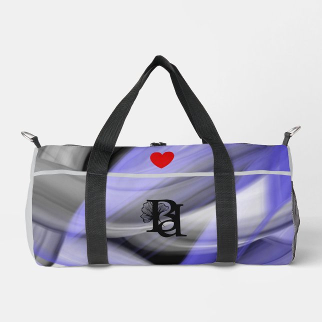 Tendencia Gris Pequeña Bolsa de Gimnasio Resumen V (Anverso)