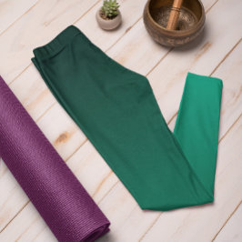 Tendencia Otoño Color Jade Green Ombre Leggings