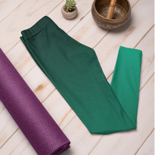 Tendencia Otoño Color Jade Green Ombre Leggings
