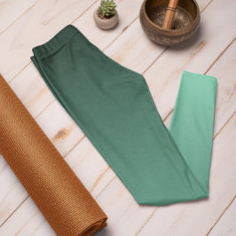 Tendencia Otoño Color Minty Green Ombre Leggings