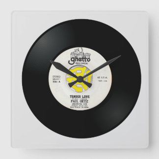 Tender Love 45 rpm Reloj de pared acrílico