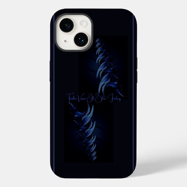 "Tender Vision Of Blue Feeling", Funda de iPhone 1 (Reverso )