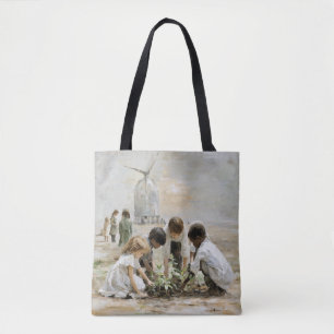 Tending Mañana: Niños en la bolsa de la tota del j
