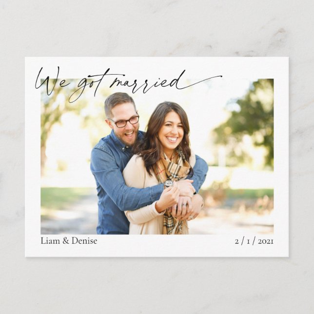 Tenemos al Boda de guión casado Invitación Elope (Anverso)