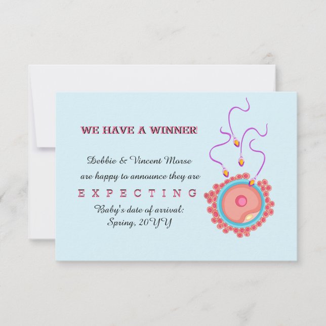 Tenemos una Invitación de embarazo ganadora (Anverso)