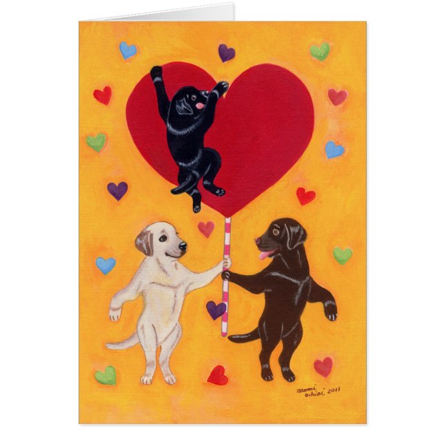 Tenemos una pintura grande de Labradors del (Frente)
