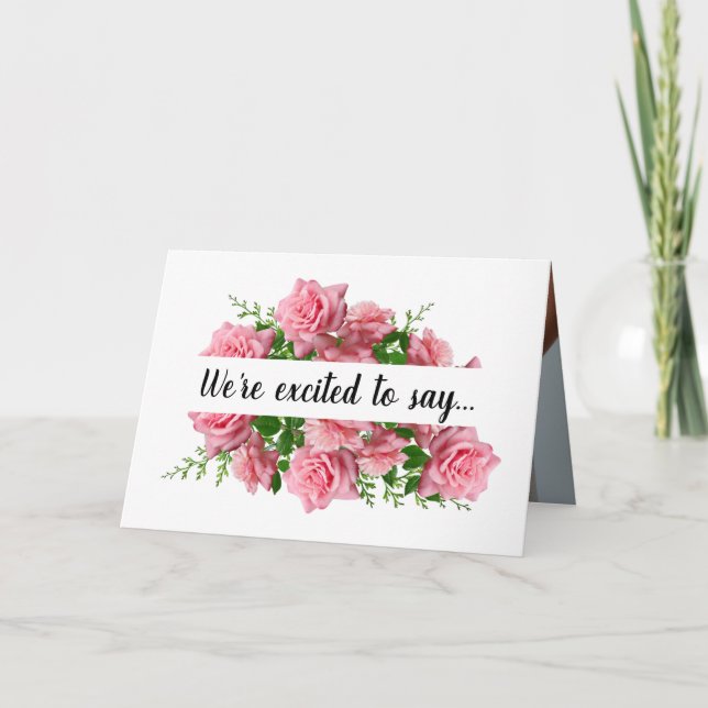 Tenemos una tarjeta de Invitación para el embarazo (Anverso)