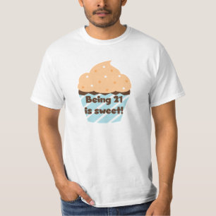 Tener 21 años es dulces camisetas de cumpleaños y 