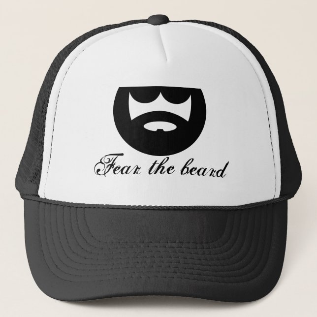 Tener miedo a la gorra de camionero con barba para (Anverso)