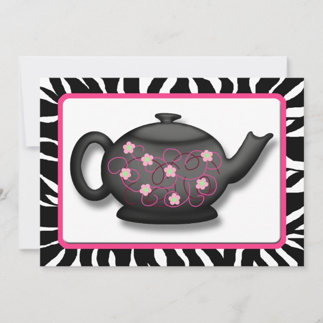 Tener Té Conmigo ~ Moda Invitaciones A Imprimir Ce (Anverso)