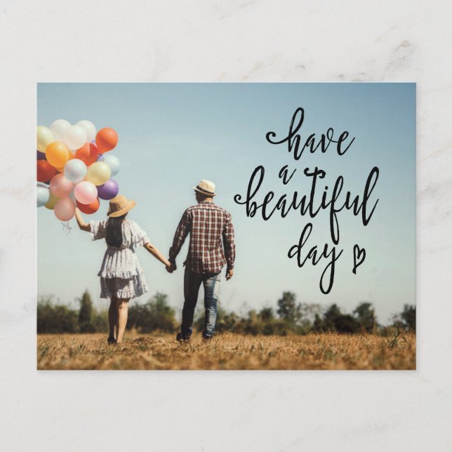tener un día hermoso, tarjeta de foto (Anverso)