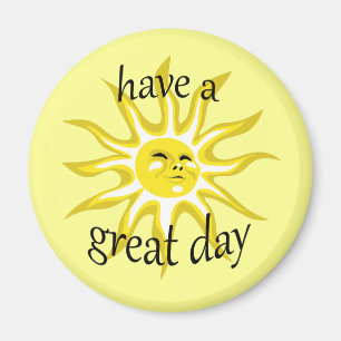 Tener un gran día de sol imán afirmativo