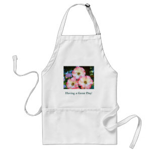 ¡Tener un Gran Día! delantal Flores de Rosa Blanca