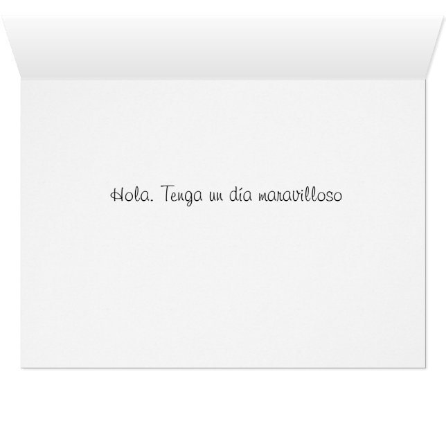 Tener un maravilloso Día en Español (Adentro Horizontal (Parte inferior))