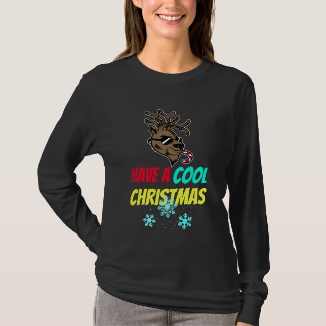 Tener Una Camiseta De Navidades De Renos Navidades (Anverso)
