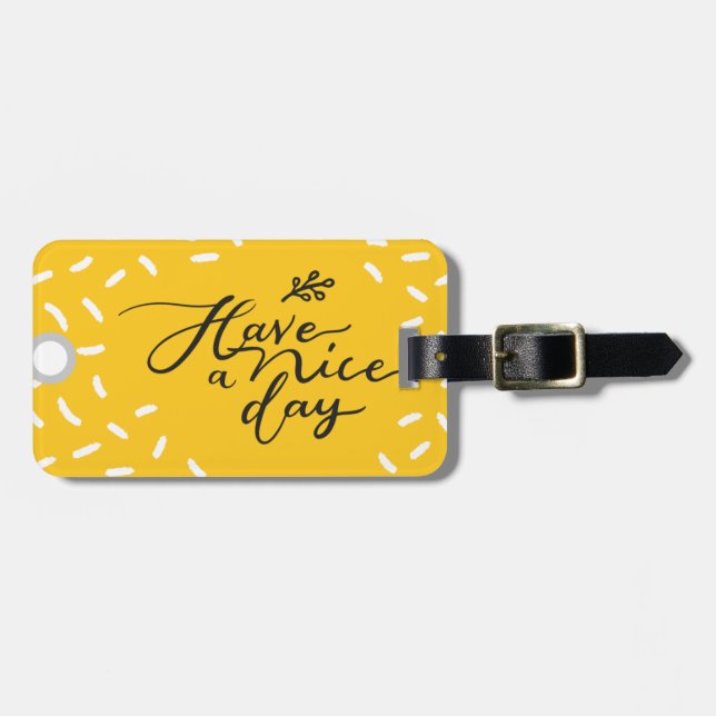 Tener una etiqueta de bolso de un buen día (Frente Horizontal)