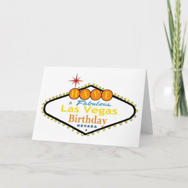Tener Una Fabulosa Tarjeta De Cumpleaños De Las Ve (Anverso)