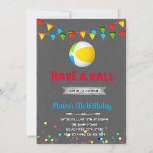 Tener una invitación al pool de bolas