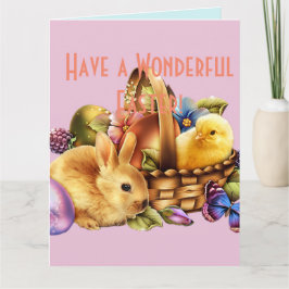 Tener una maravillosa tarjeta de Pascua
